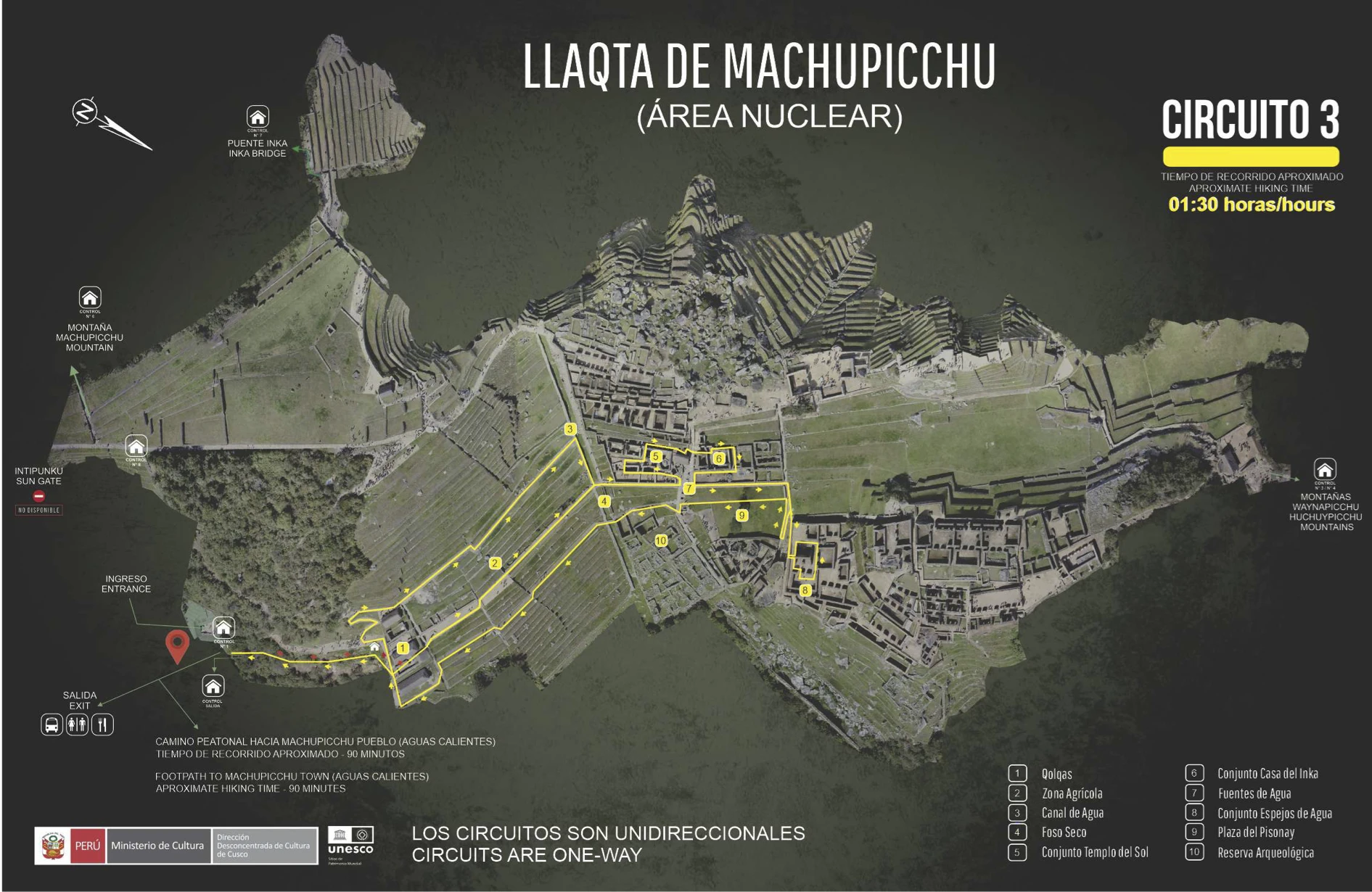 map of machu picchu circuit 3