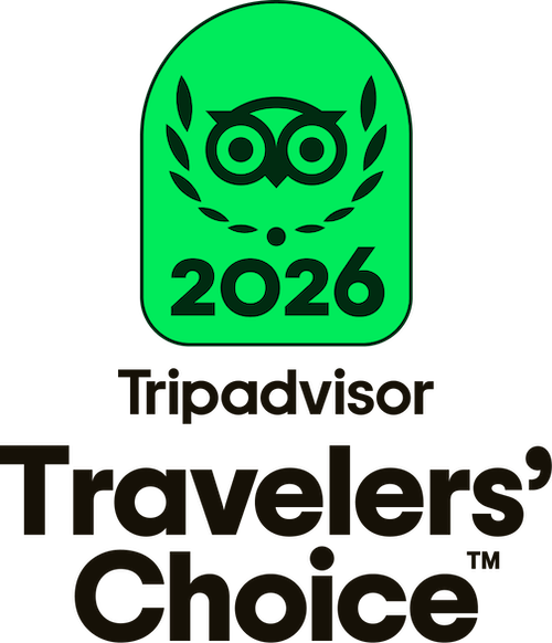 TripAdvisor travelers choice awards logo in black awarded to Wander Free Peru